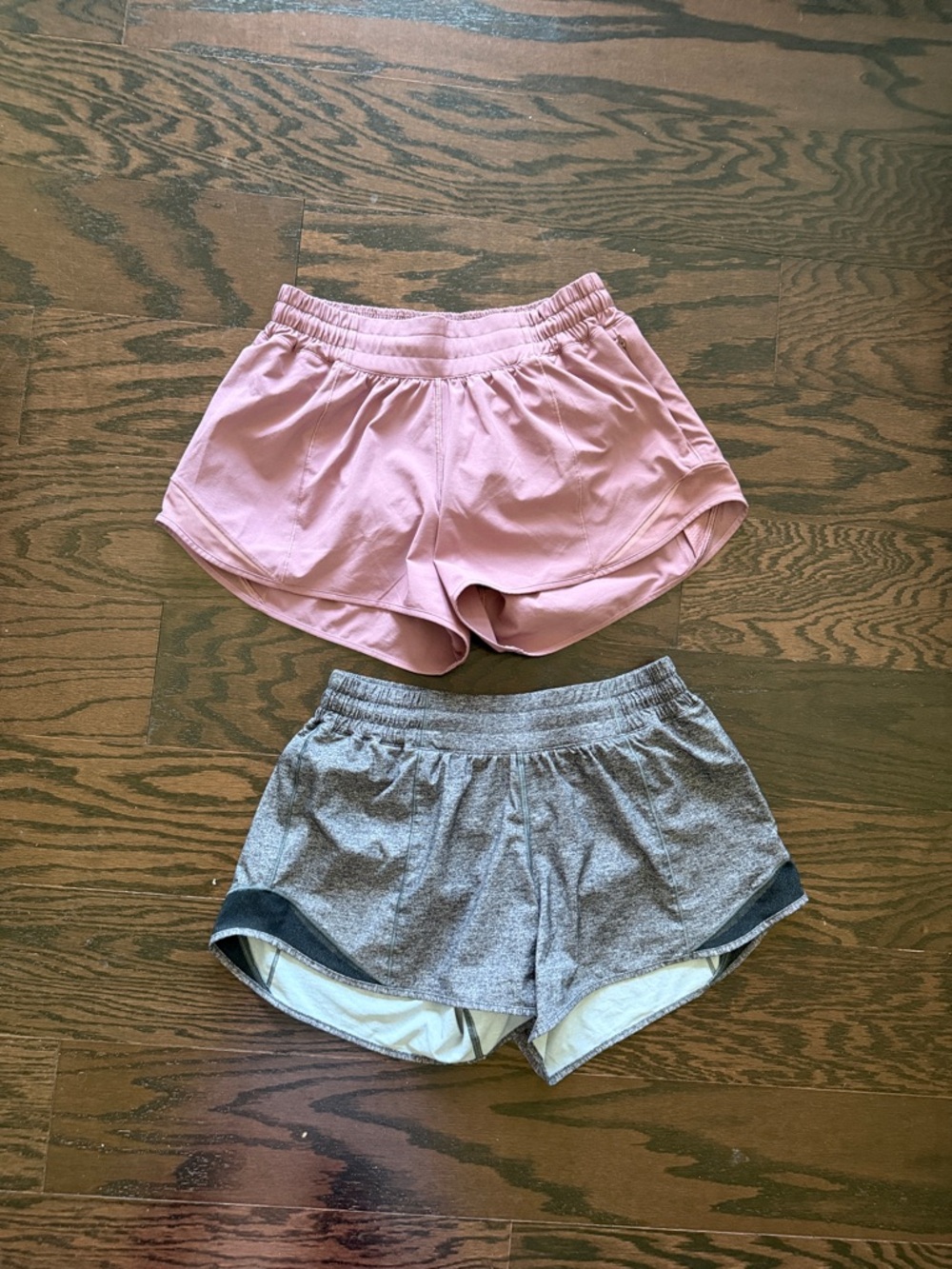 lululemon athletica Pink & Gray Women's Running Shorts Set